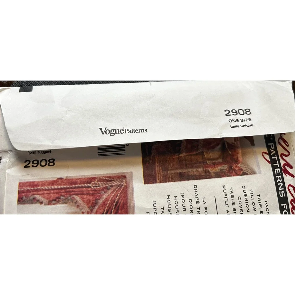 Vogue Patterns 2908 Designed by Dede Winkler Home Decor‎ Curtains & Bedding
